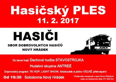 Fotografie: Hasičský ples Nový Hrádek