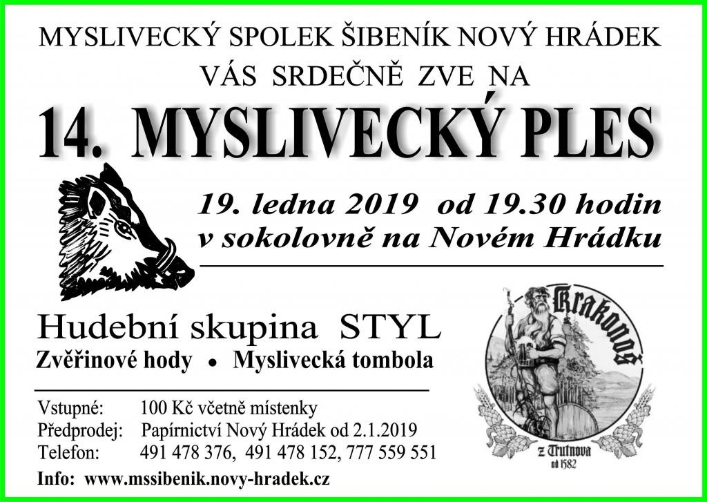 Fotografie: Myslivecký ples Nový Hrádek